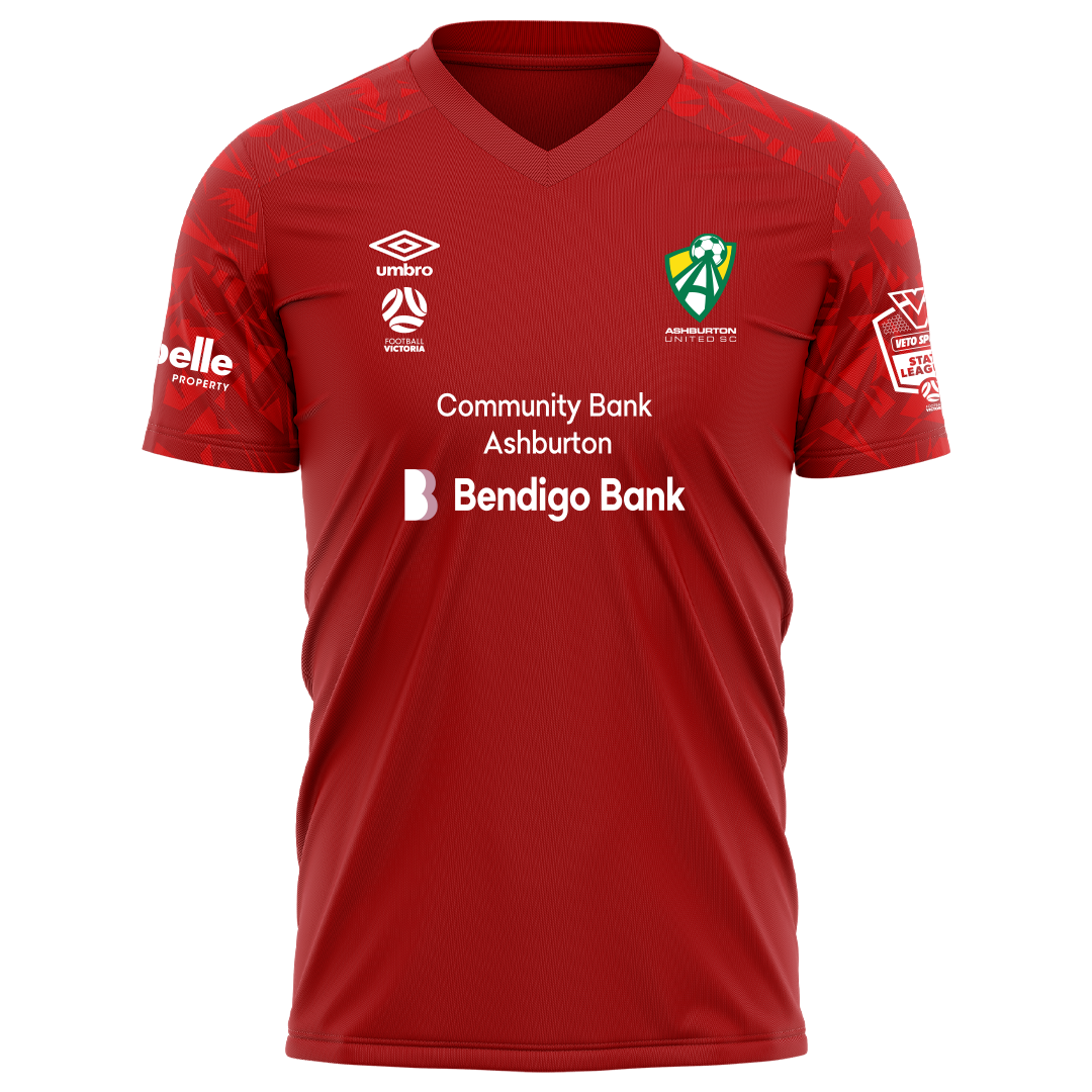 Senior Ashburton Scatter Velocity Red Jersey- Sponsor Logos
